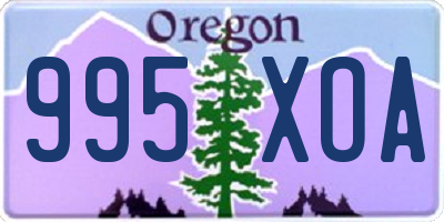 OR license plate 995XOA