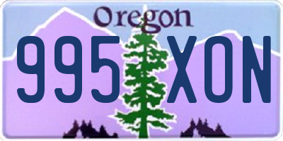 OR license plate 995XON