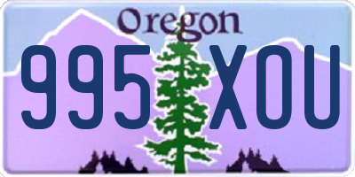 OR license plate 995XOU
