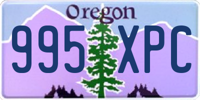 OR license plate 995XPC