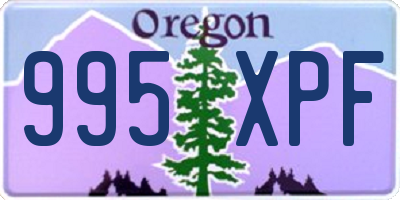 OR license plate 995XPF