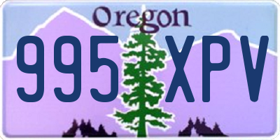 OR license plate 995XPV