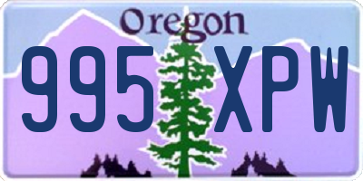 OR license plate 995XPW