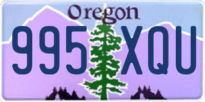 OR license plate 995XQU