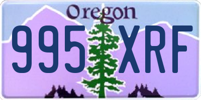 OR license plate 995XRF