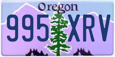 OR license plate 995XRV