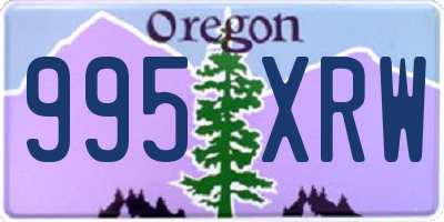 OR license plate 995XRW