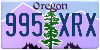 OR license plate 995XRX