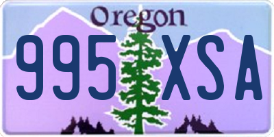 OR license plate 995XSA