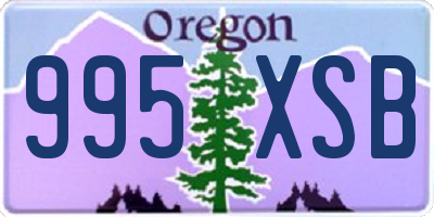 OR license plate 995XSB