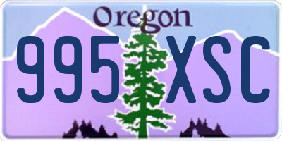 OR license plate 995XSC