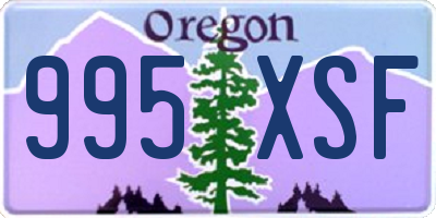 OR license plate 995XSF