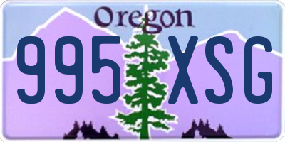 OR license plate 995XSG