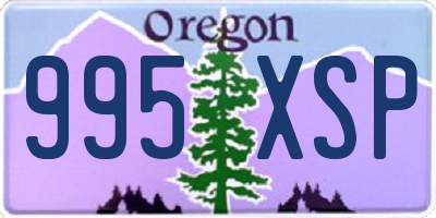 OR license plate 995XSP