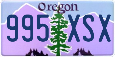 OR license plate 995XSX