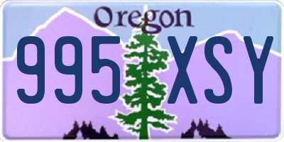 OR license plate 995XSY