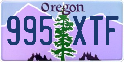 OR license plate 995XTF