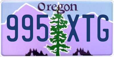 OR license plate 995XTG