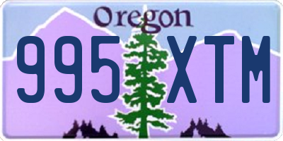 OR license plate 995XTM