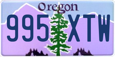 OR license plate 995XTW
