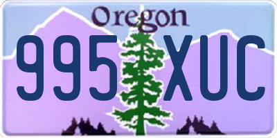 OR license plate 995XUC