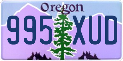 OR license plate 995XUD