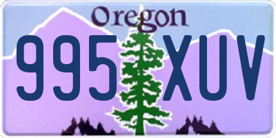 OR license plate 995XUV