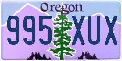 OR license plate 995XUX