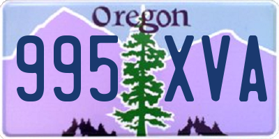 OR license plate 995XVA