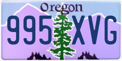OR license plate 995XVG