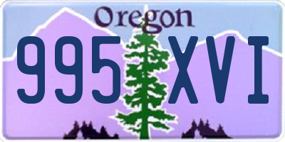 OR license plate 995XVI