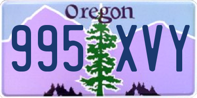 OR license plate 995XVY