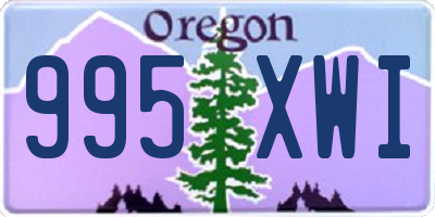 OR license plate 995XWI