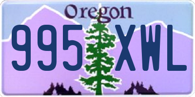 OR license plate 995XWL