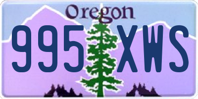 OR license plate 995XWS