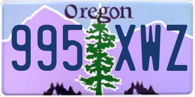 OR license plate 995XWZ