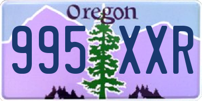 OR license plate 995XXR