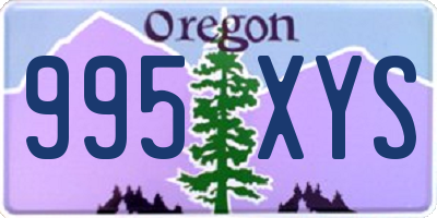 OR license plate 995XYS