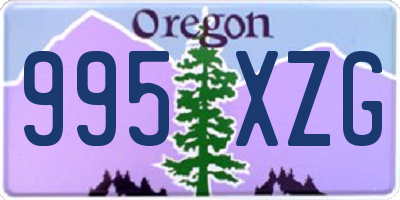 OR license plate 995XZG