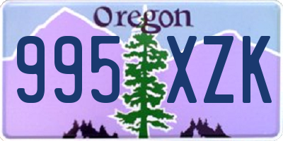 OR license plate 995XZK