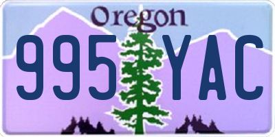 OR license plate 995YAC