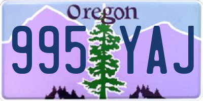 OR license plate 995YAJ