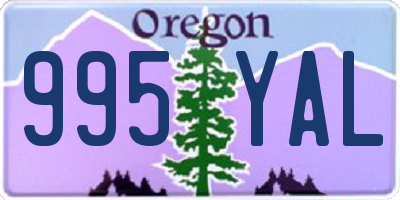 OR license plate 995YAL