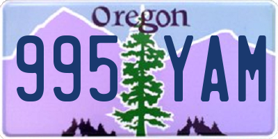 OR license plate 995YAM