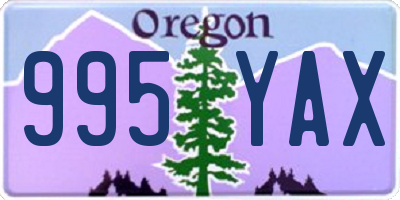 OR license plate 995YAX