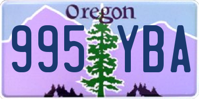 OR license plate 995YBA