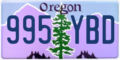 OR license plate 995YBD
