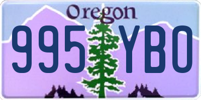 OR license plate 995YBO