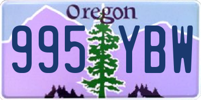 OR license plate 995YBW