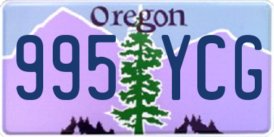 OR license plate 995YCG